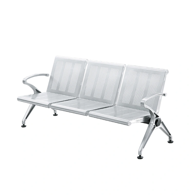 Public Metal Chair Bench Chair Cushions