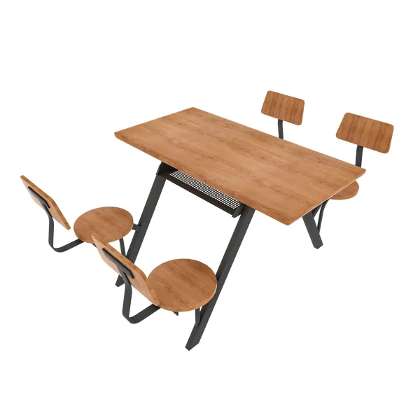 Modern design dining Cafeteria furniture dining table and chair