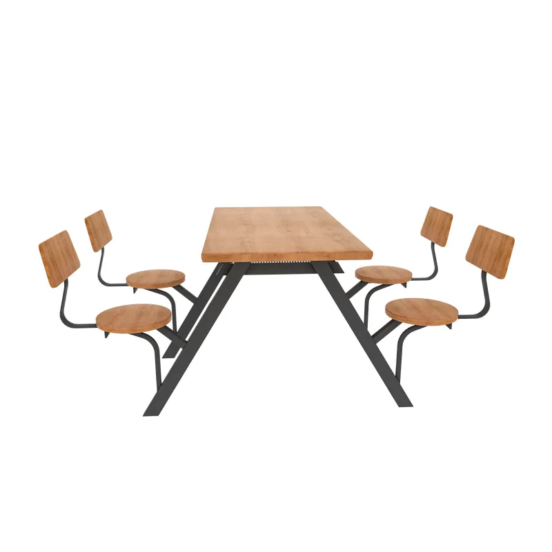 Modern design dining Cafeteria furniture dining table and chair