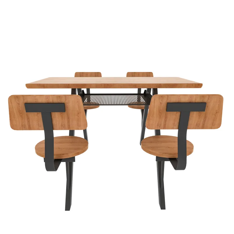 Modern design dining Cafeteria furniture dining table and chair