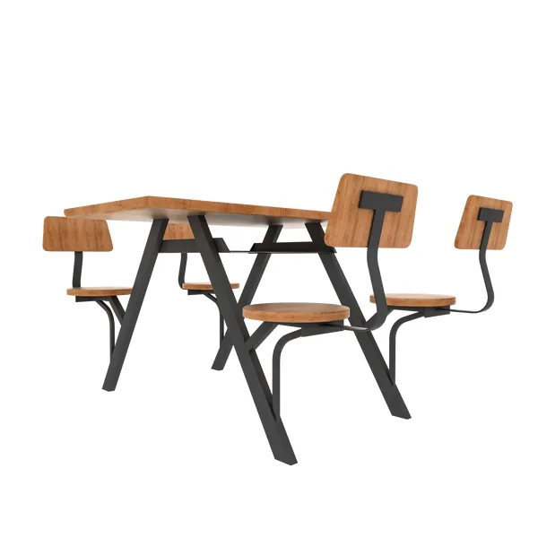 Modern design dining Cafeteria furniture dining table and chair