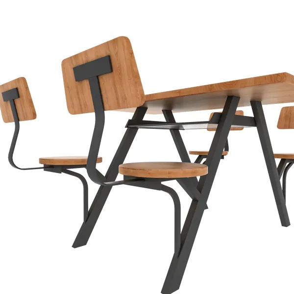 Modern design dining Cafeteria furniture dining table and chair