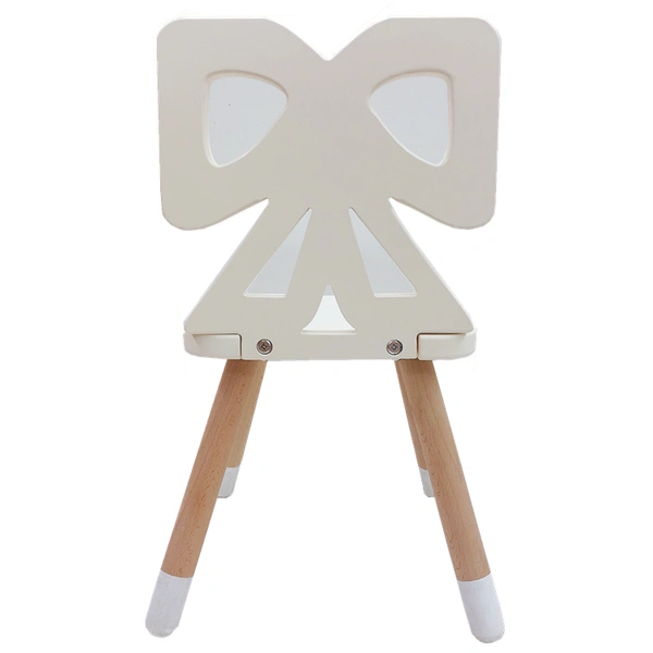 China Wholesale Kids Room Party Wooden Chairs Flower Bowknot Shaped