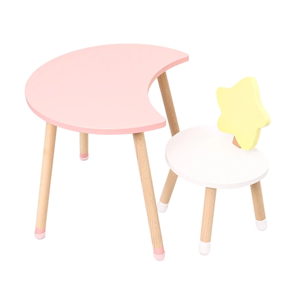 Moon and Star Shape Children's Table And Chair