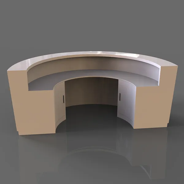 Custom size Artificial solid surface office reception desk
