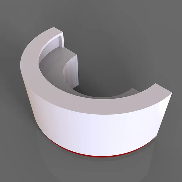 Custom size Artificial solid surface office reception desk
