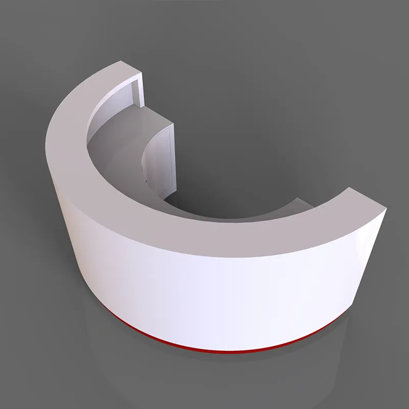 Custom size Artificial solid surface office reception desk