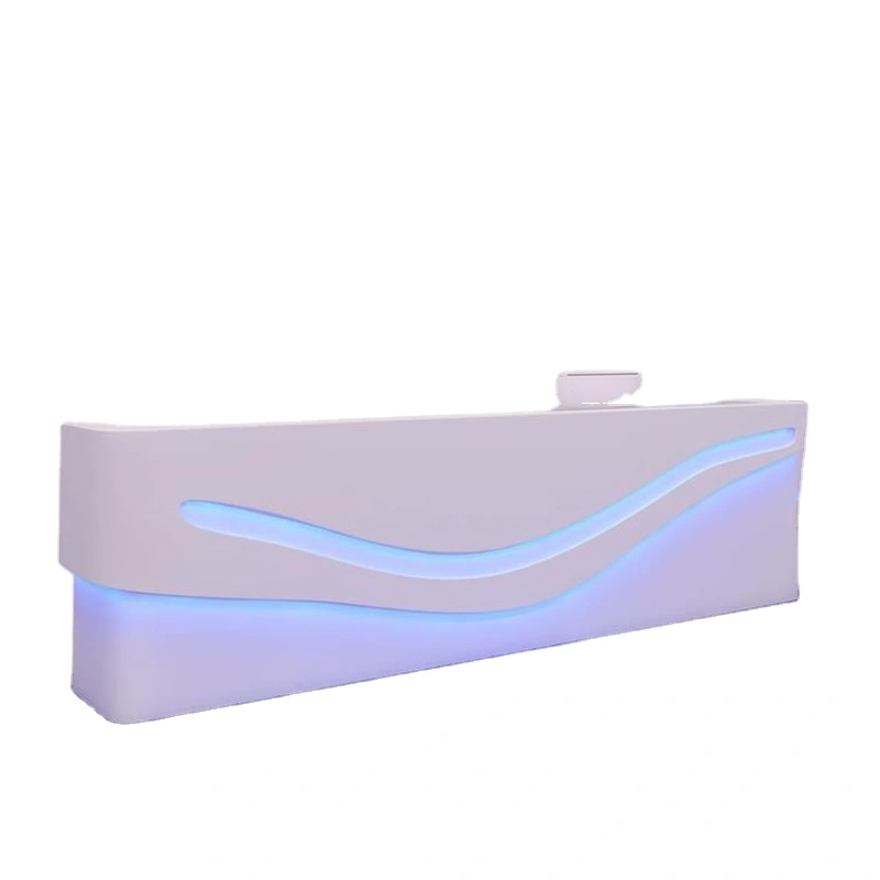 modern design white high gloss hotel front counter