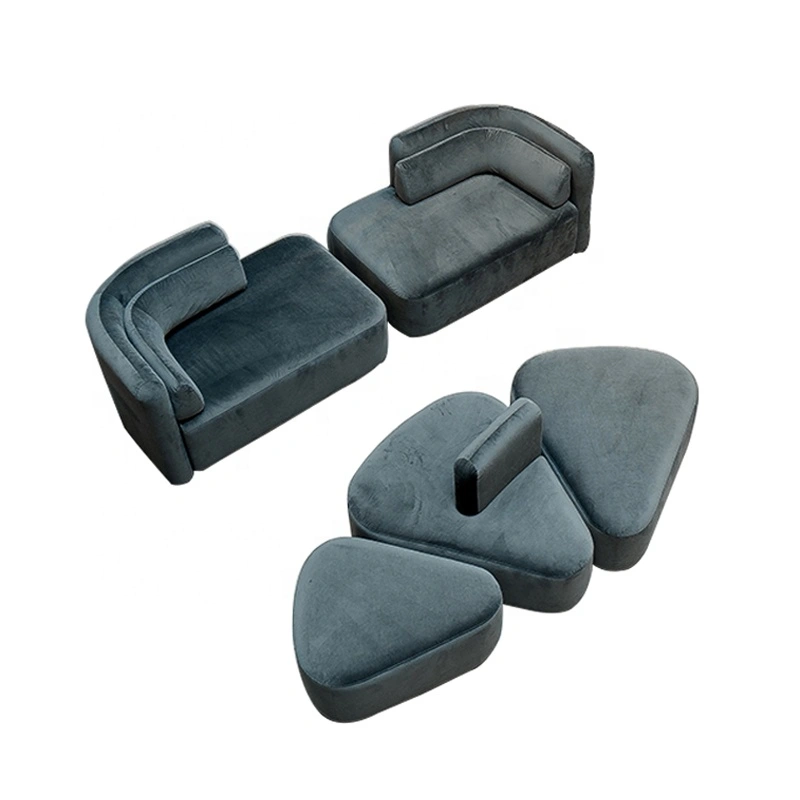 Velvet Corner Sofa Sectional sofa Can be removed Small house
