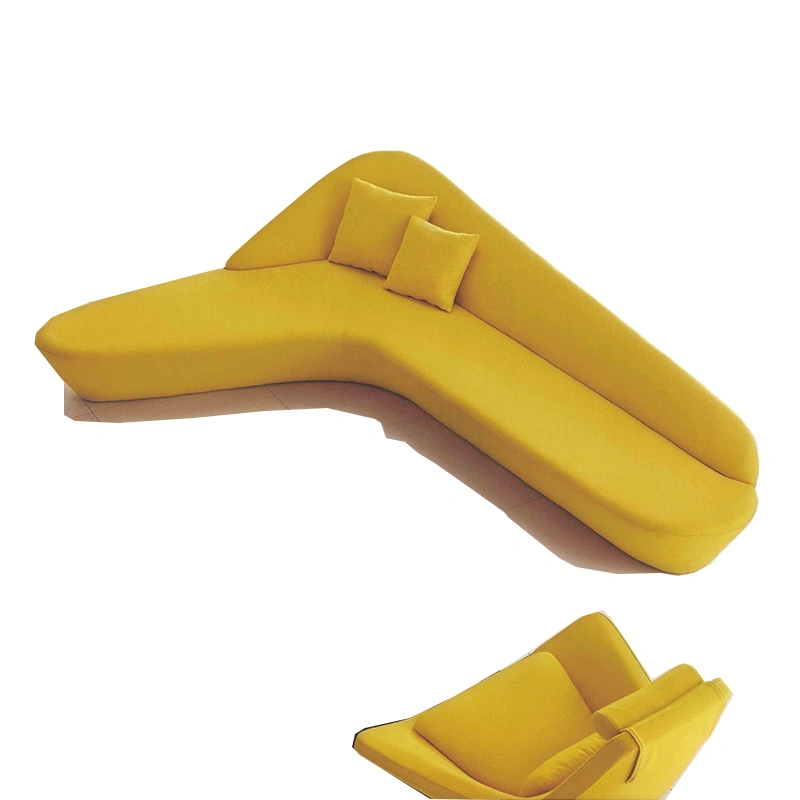 Hot Sell Yellow Fabric Sectional Sofa Modern Luxury Hotel Lobby