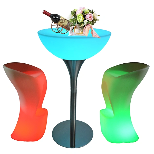  event outdoor high top cocktail led  table and chairs set