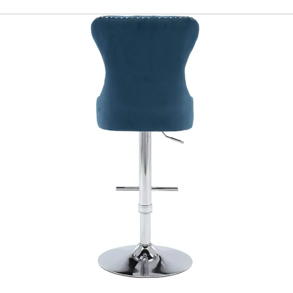 Modern Tufted Swivel Stool Metal Base for Home Kitchen Bar