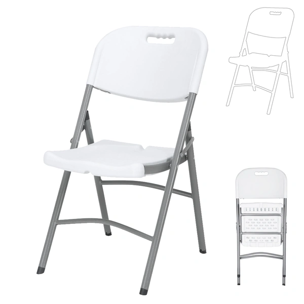 HDPE folding chair for wedding and party metal outdoor chair
