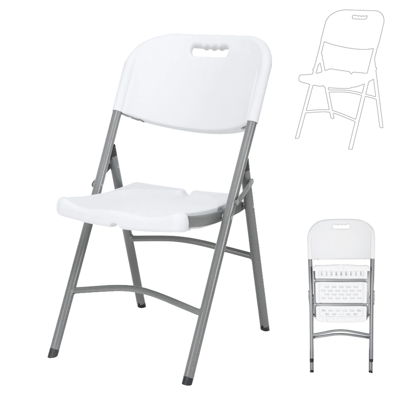 HDPE folding chair for wedding and party metal outdoor chair