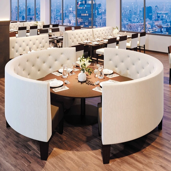 U Shape Wood Restaurant Booths