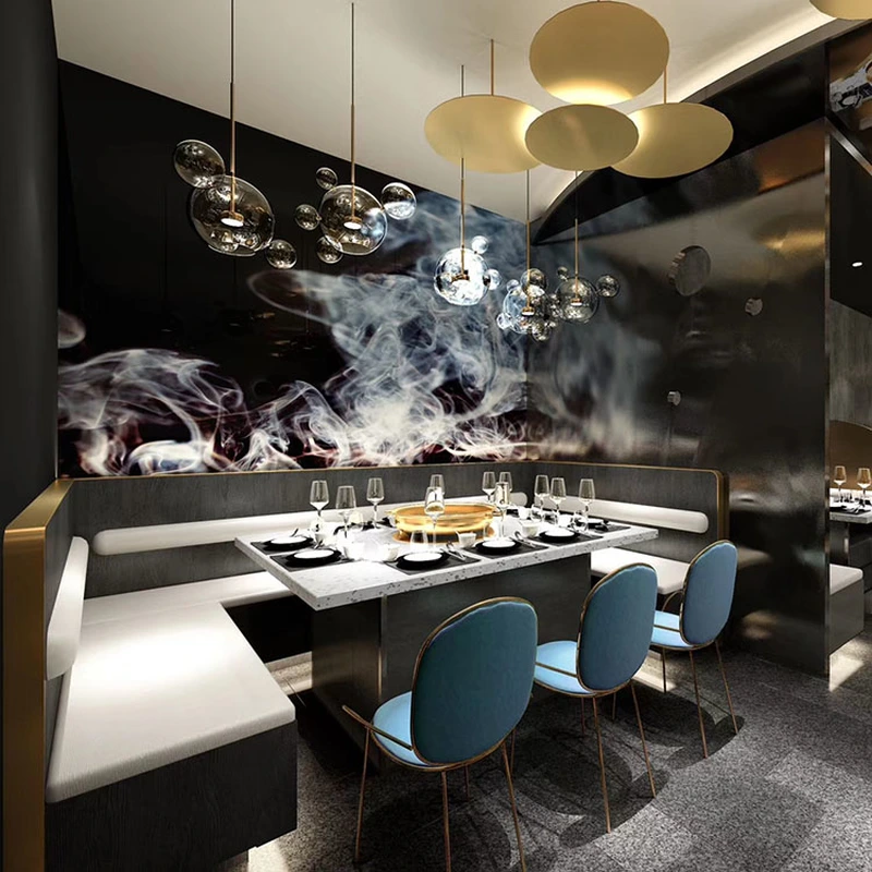 U Shape Wood Restaurant Booths