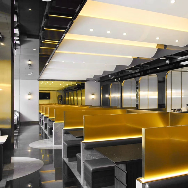 U Shape Wood Restaurant Booths