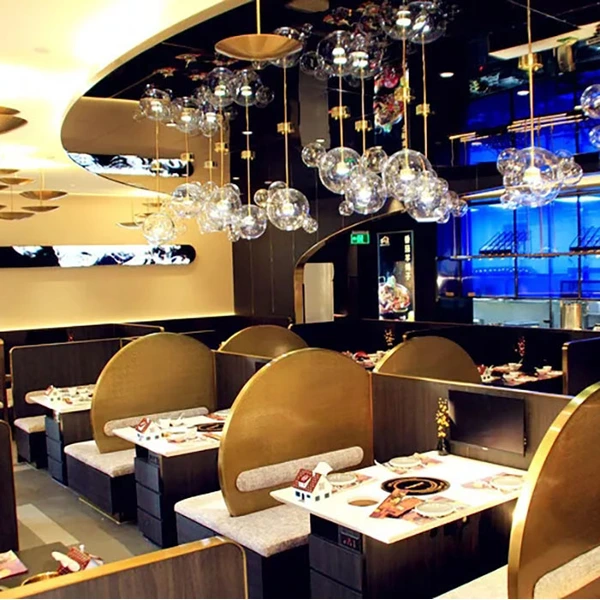 U Shape Wood Restaurant Booths