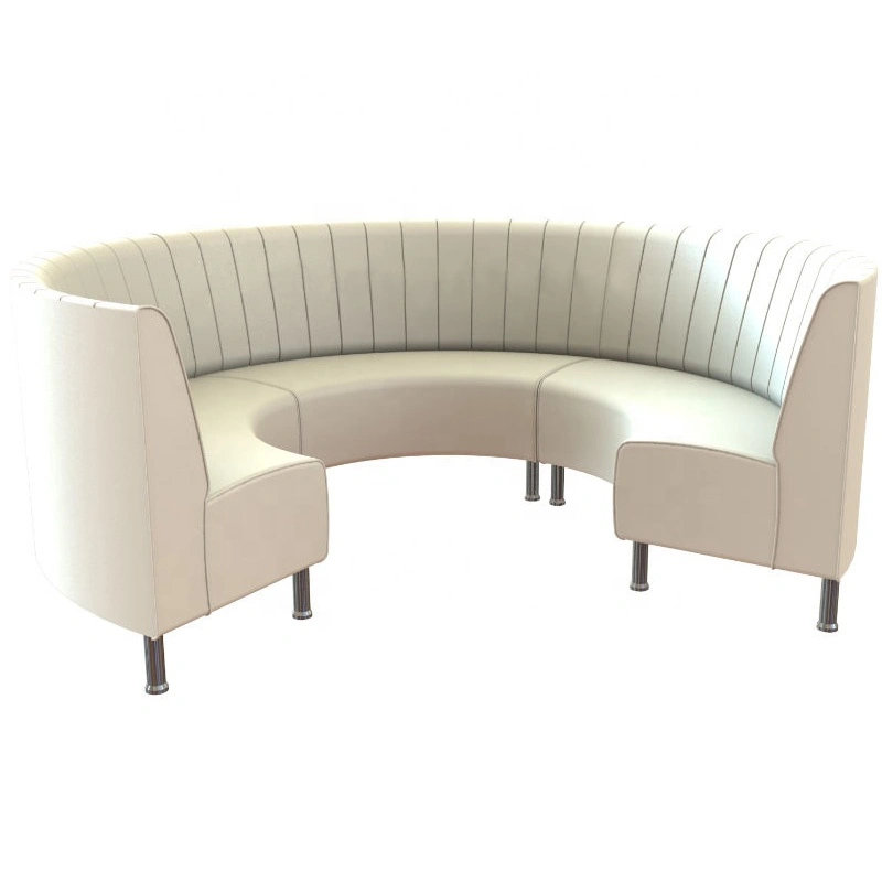 Modern Fabric Customize Purple Fabric Sectional Sofa Booth