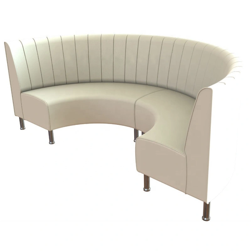 Modern Fabric Customize Purple Fabric Sectional Sofa Booth