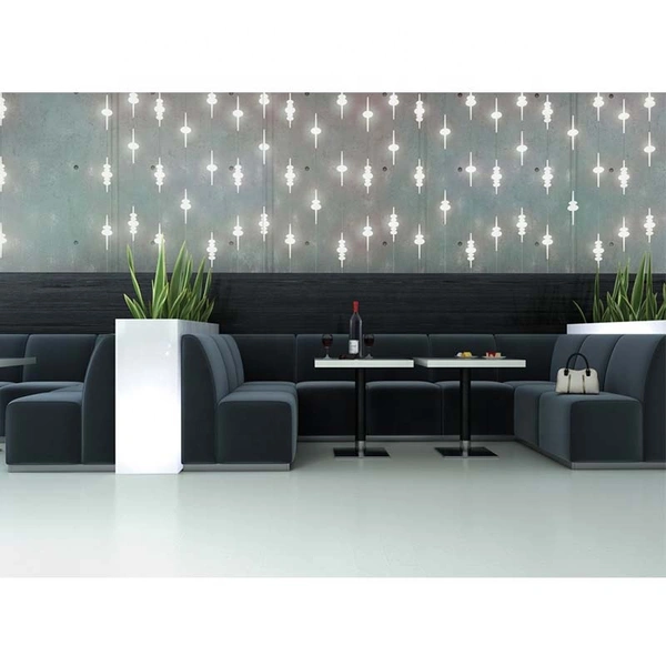 Modern Fabric Customize Purple Fabric Sectional Sofa Booth