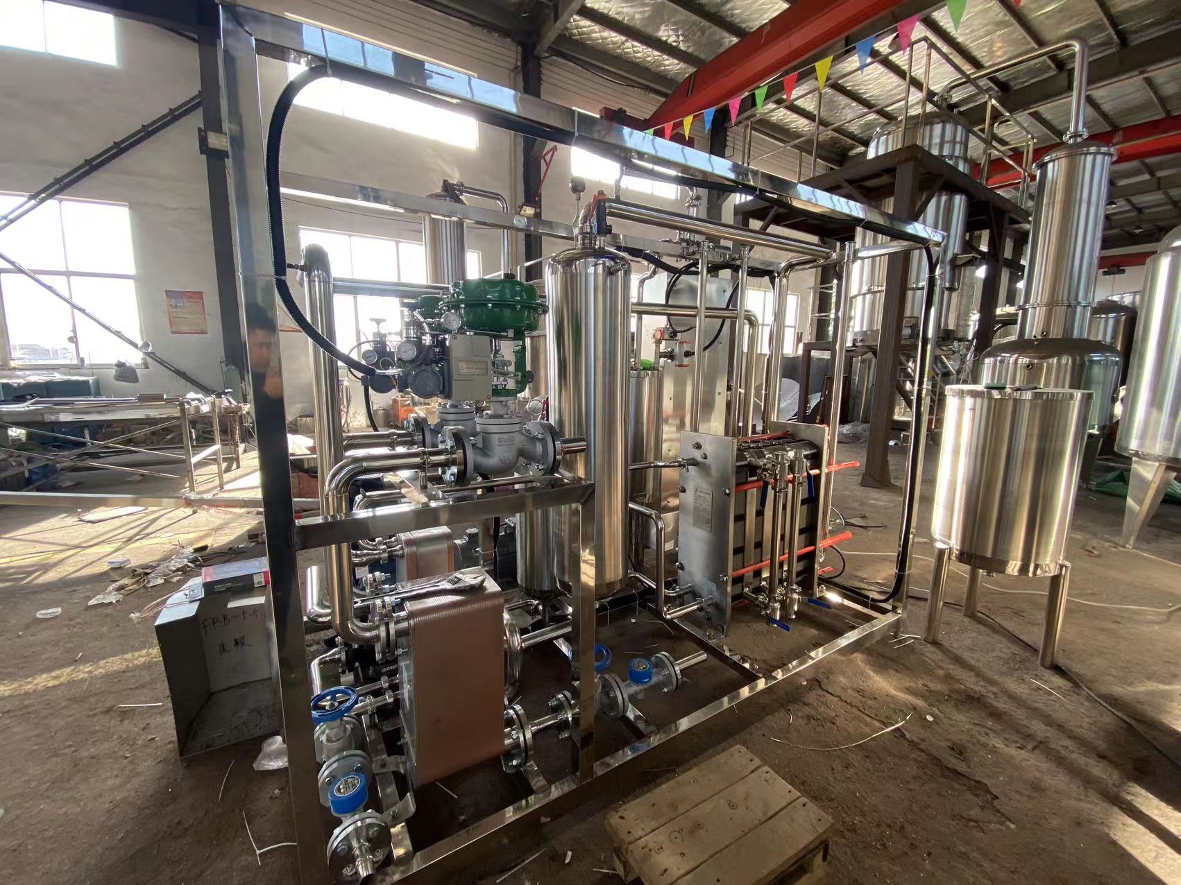 Pasteurizador de leite com capacidade de 500l para cliente da bulgária em 2021