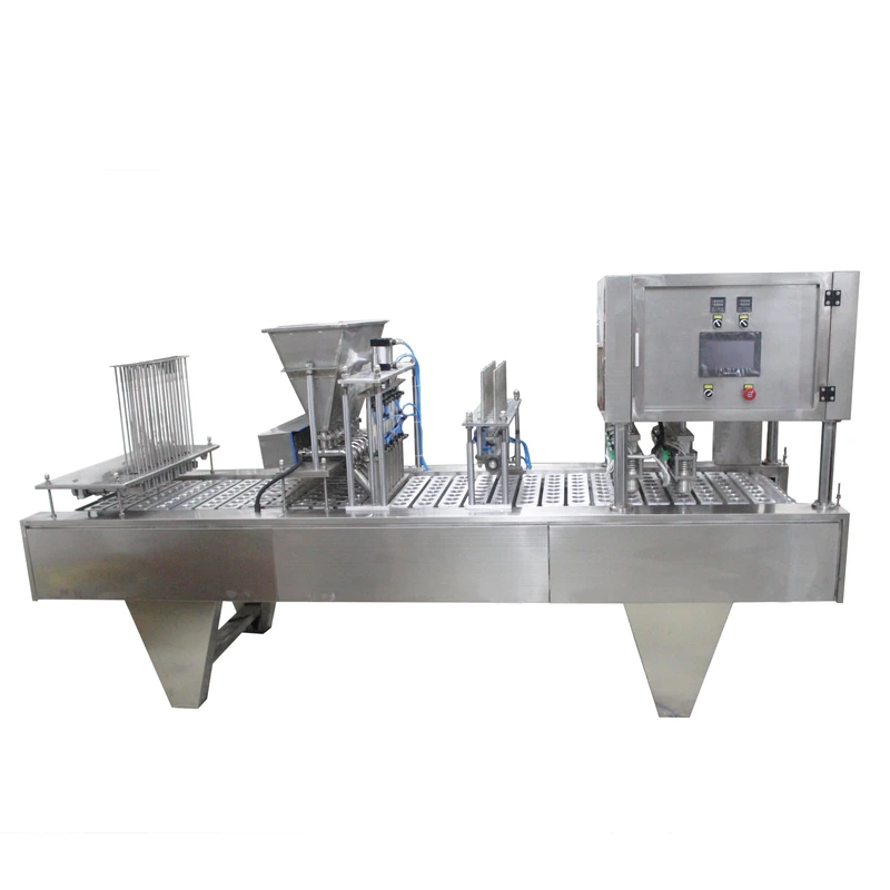 Plastic cup filling sealing machine for yogurt