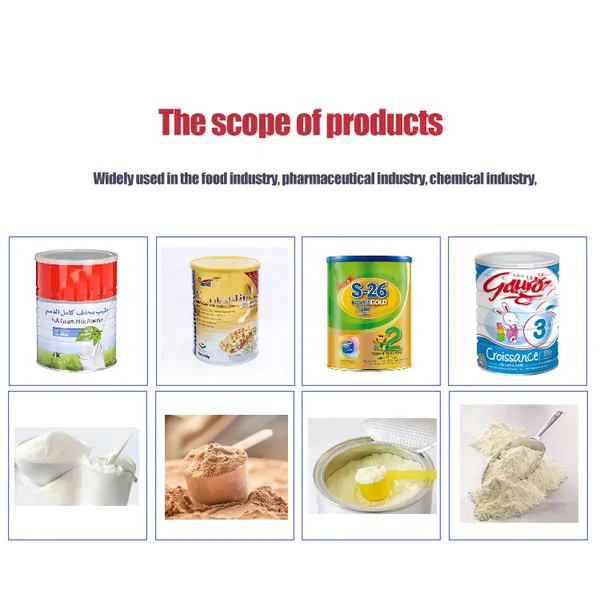 máquina de envasado y sellado de llenado de estaño de leche en polvo