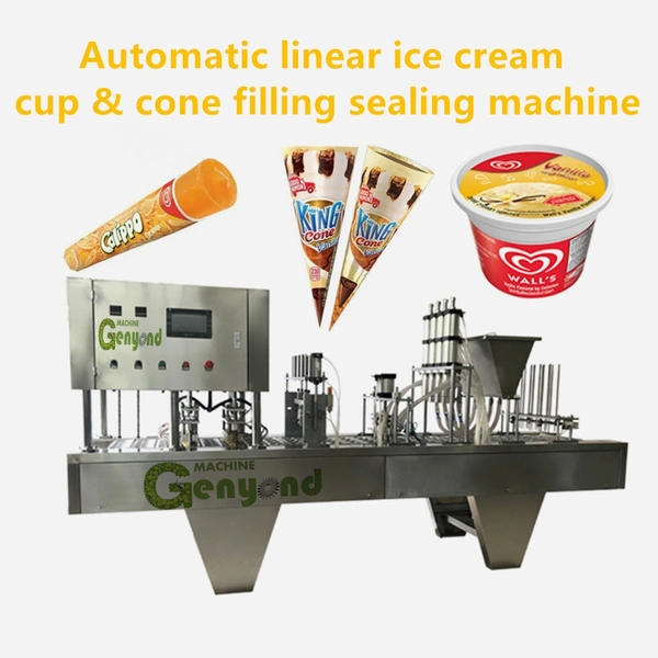 آلة تعبئة أكواب الآيس كريم ، آلة تعبئة مخروط الآيس كريم