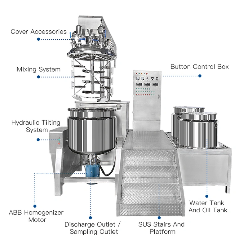 vacuum emulsifier homogenizer mixing equipment