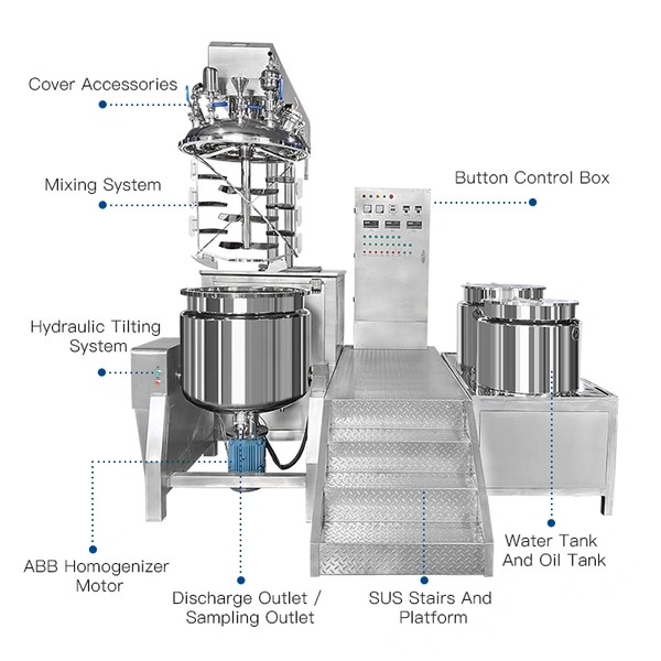 vacuum emulsifier homogenizer mixing equipment