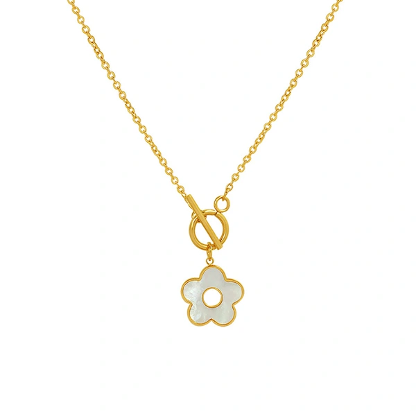 18K gold flower pendant necklace factory manufacture vendoer
