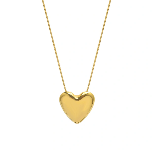 18K gold plated heart pendant necklace