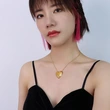 18K gold plated heart pendant necklace