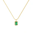18K Gold Vermeil Yellow Emerald Necklace