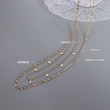 Double Chain Necklace Beaded Women Necklace