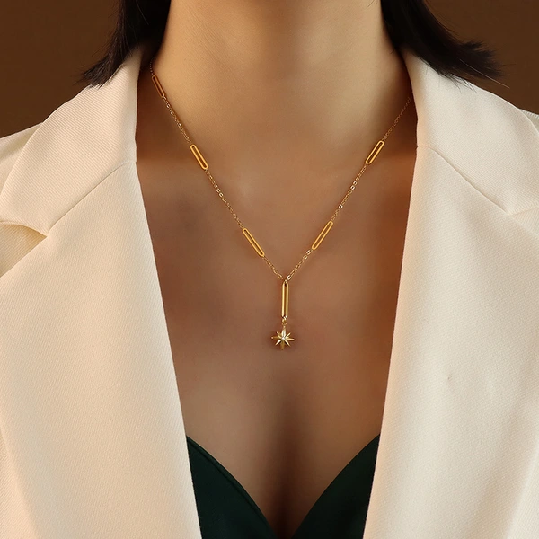 Gold Plated Women Trendy Jewelry Necklace