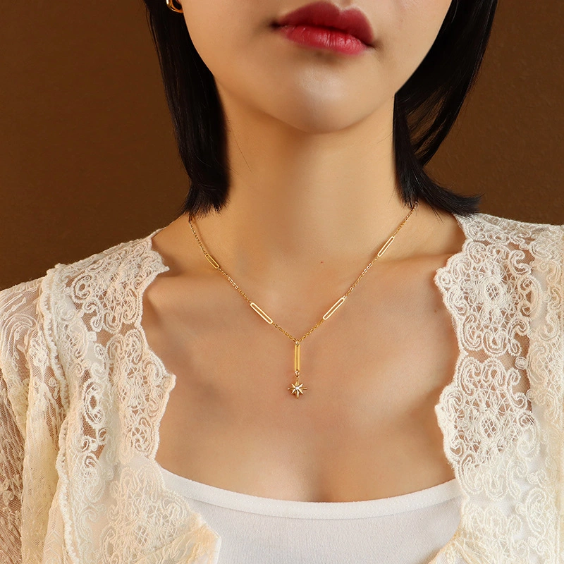 Gold Plated Women Trendy Jewelry Necklace