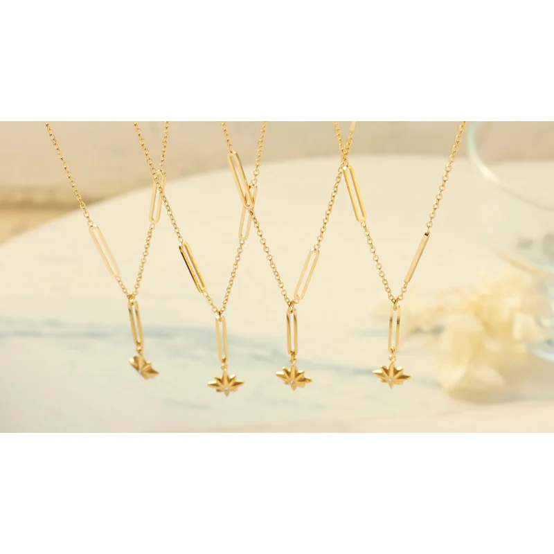 Gold Plated Women Trendy Jewelry Necklace