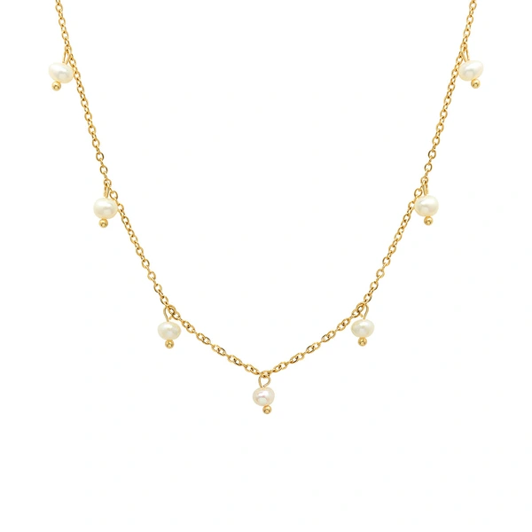 Muliti Pearl Gold Plated Necklace