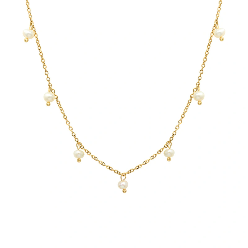 Muliti Pearl Gold Plated Necklace