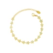 Gold Plated Multi Flower Necklace and Bracelet