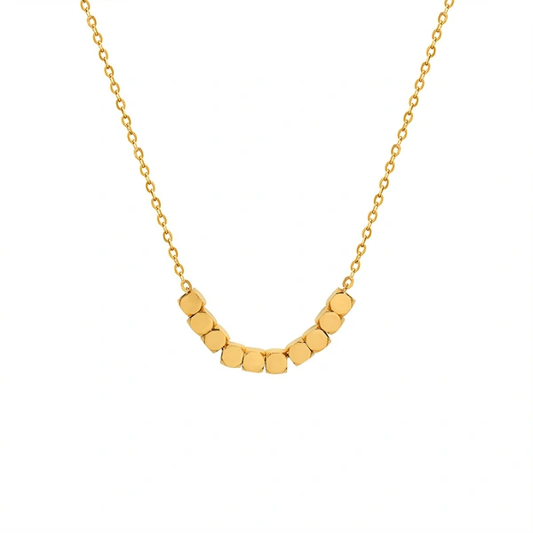 Women Gold Beaded Necklace Jewelry