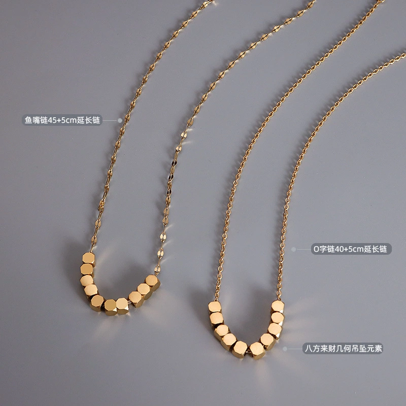 Women Gold Beaded Necklace Jewelry