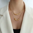 Women Gold Beaded Necklace Jewelry