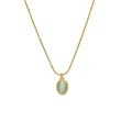 18K gold color Bobble Chain Light Jade Neckalce