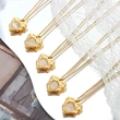 Round Crystal Stone Heart Necklace