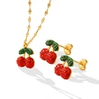 18K Gold Plated Enamel Jewelry Set Design