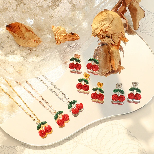 18K Gold Plated Enamel Jewelry Set Design