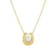 Women Jewelry Mother of Pearl Gold Pendant Necklace